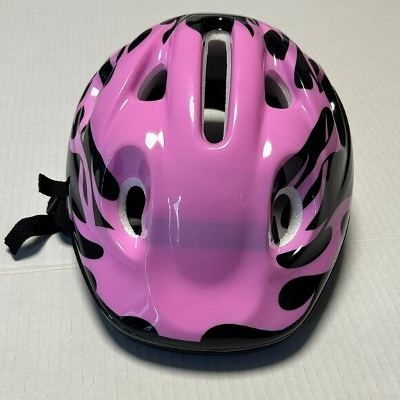 Kids Bike Helmet Pink Flames Child Safety Gear for Skateboarding, Roller Skating - Picture 3 of 8